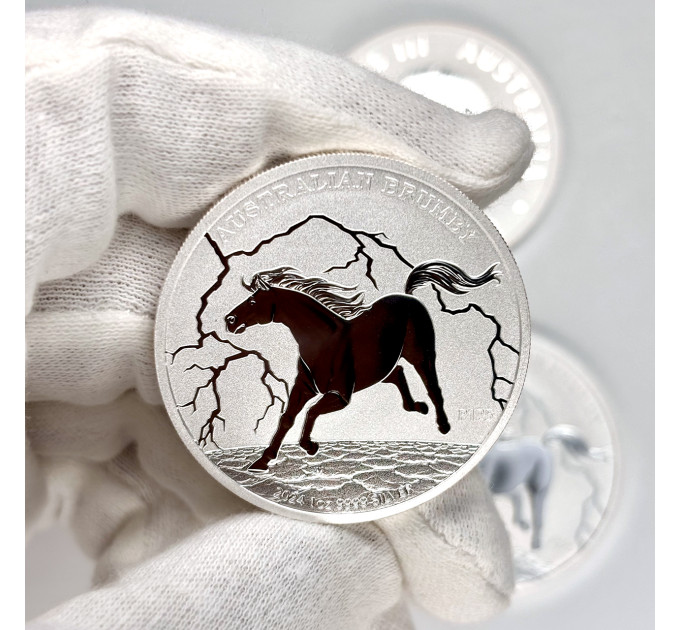 Серебряная монета 1 oz .9999 «Австралийская лошадь Брамби» 2024 Австралия