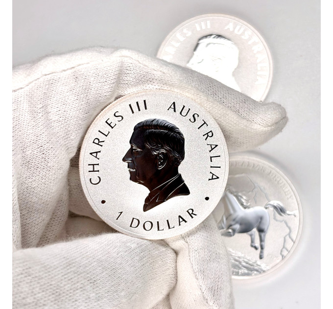 Серебряная монета 1 oz .9999 «Австралийская лошадь Брамби» 2024 Австралия