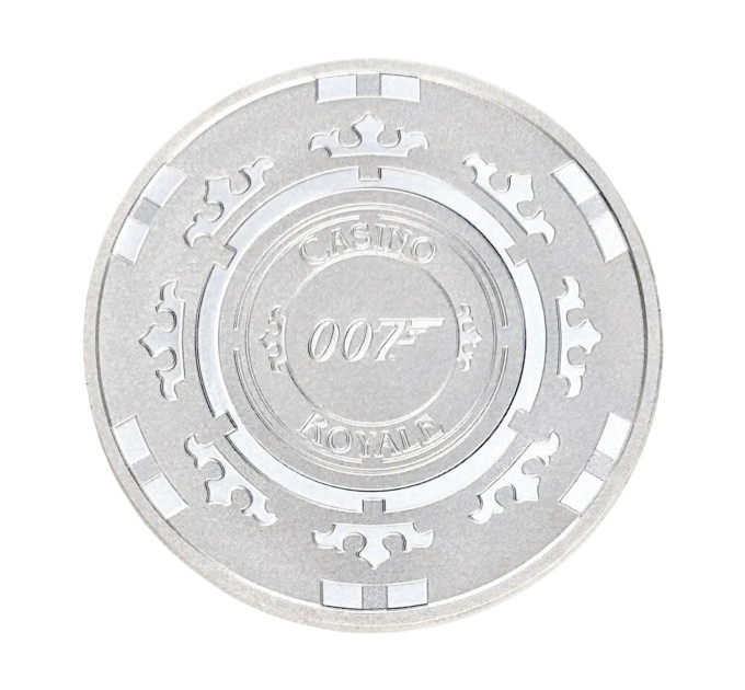Серебряная монета 1$ Агент 007 «Казино Рояль» 1 oz 2023 Тувалу