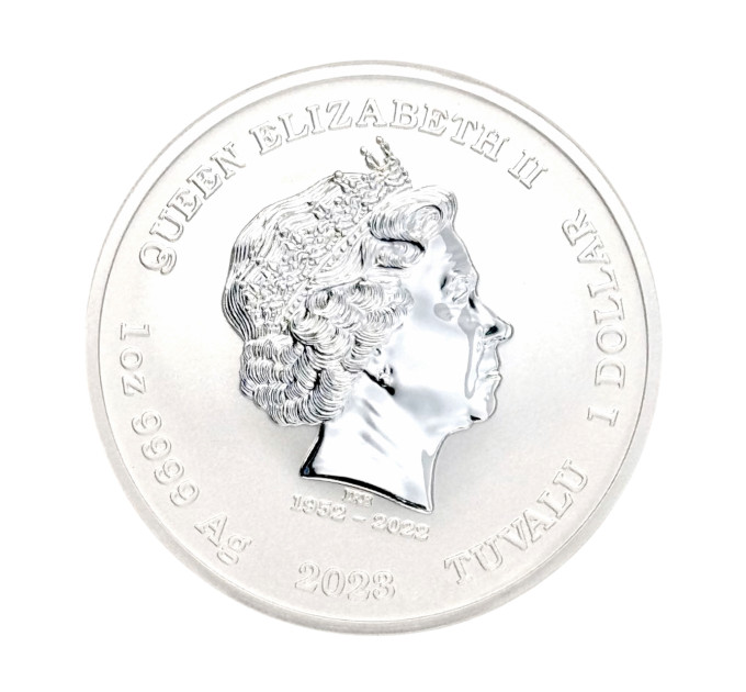 Серебряная монета 1$ Агент 007 «Казино Рояль» 1 oz 2023 Тувалу