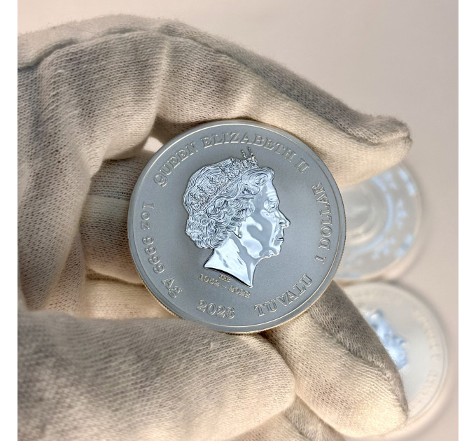 Серебряная монета 1$ Агент 007 «Казино Рояль» 1 oz 2023 Тувалу
