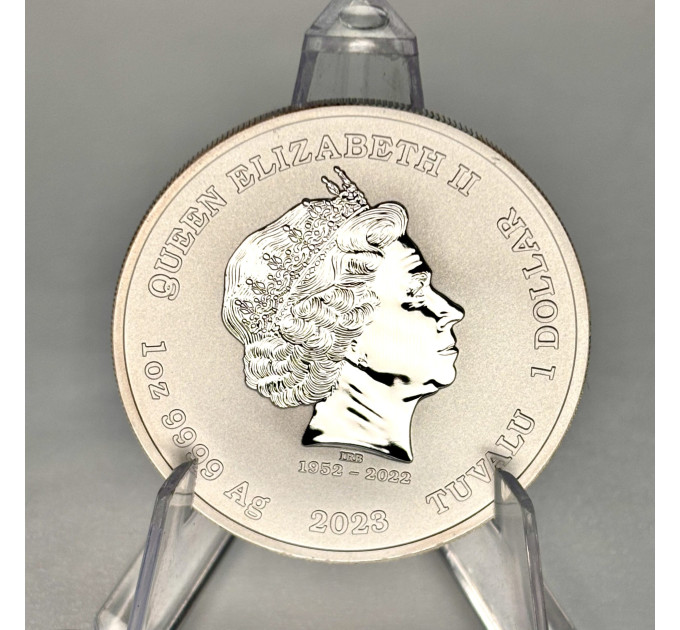 Серебряная монета 1$ Агент 007 «Казино Рояль» 1 oz 2023 Тувалу