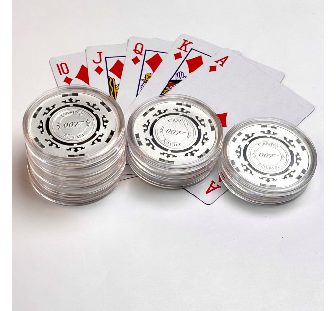 Серебряная монета 1$ Агент 007 «Казино Рояль» 1 oz 2023 Тувалу