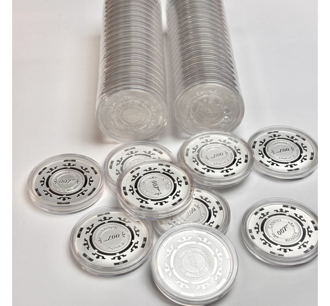 Серебряная монета 1$ Агент 007 «Казино Рояль» 1 oz 2023 Тувалу