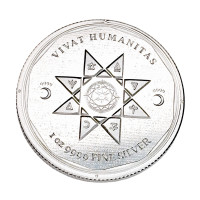 Серебряная монета 2022 Tokelau Vivat Humanitas 5$