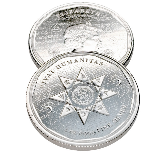 Серебряная монета 1 унция 2022 Tokelau «Vivat Humanitas» 5$ Ag.9999