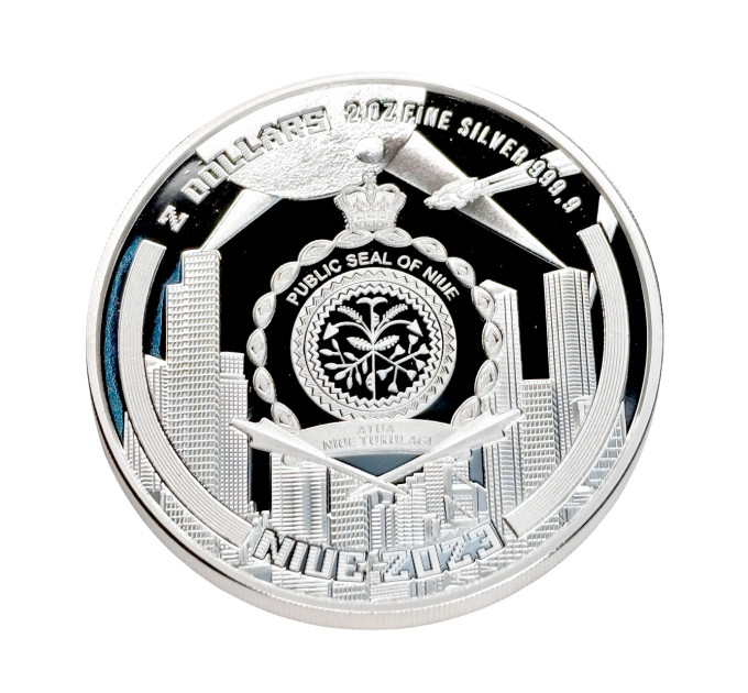 Серебряная монета 2 oz Niue 2023 Punk Universe — Cyberpunk .999 с сертификатом