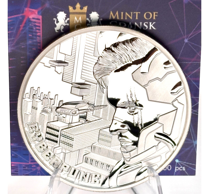 Серебряная монета 2 oz Niue 2023 Punk Universe — Cyberpunk .999 с сертификатом