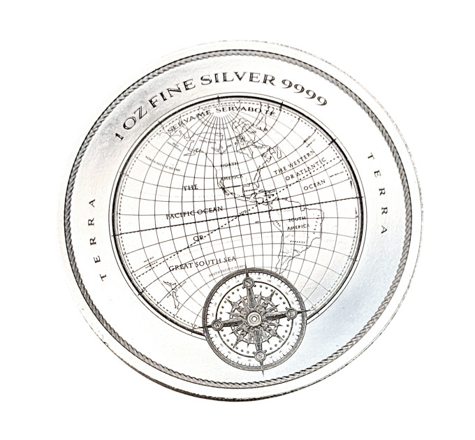 Серебряная монета Terra 2025 1 oz Ag .9999 — 2 $ с тематикой защиты планеты