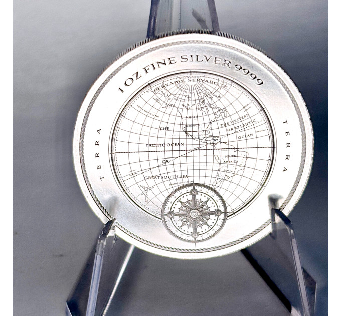 Серебряная монета Terra 2025 1 oz Ag .9999 — 2 $ с тематикой защиты планеты