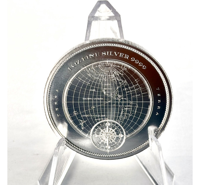 Серебряная монета Terra 2025 1 oz Ag .9999 — 2 $ с тематикой защиты планеты
