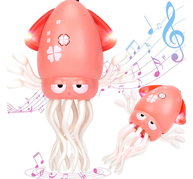 Развивающая игрушка «Magic Dancing Octopus» розовый с LED и музыкой
