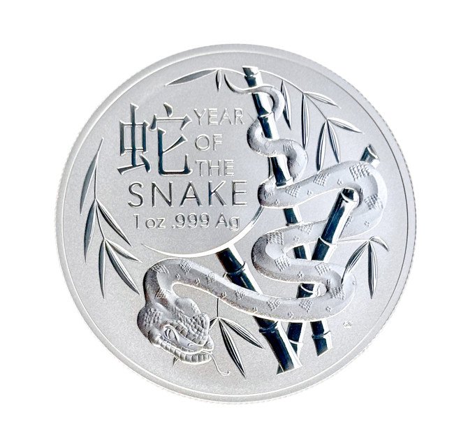 Серебряная монета RAM 2025 Year of the Snake 1 oz – коллекционная