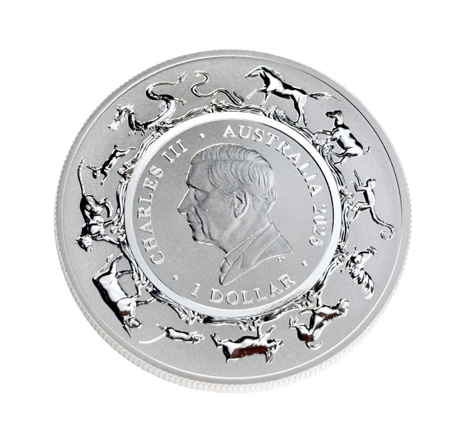 Серебряная монета RAM 2025 Year of the Snake 1 oz – коллекционная