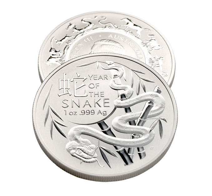 Серебряная монета RAM 2025 Year of the Snake 1 oz – коллекционная