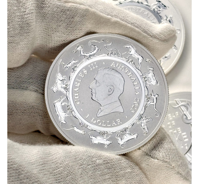 Серебряная монета RAM 2025 Year of the Snake 1 oz – коллекционная