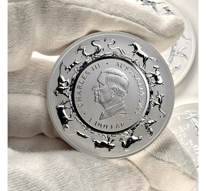 Серебряная монета RAM 2025 Year of the Snake 1 oz – коллекционная