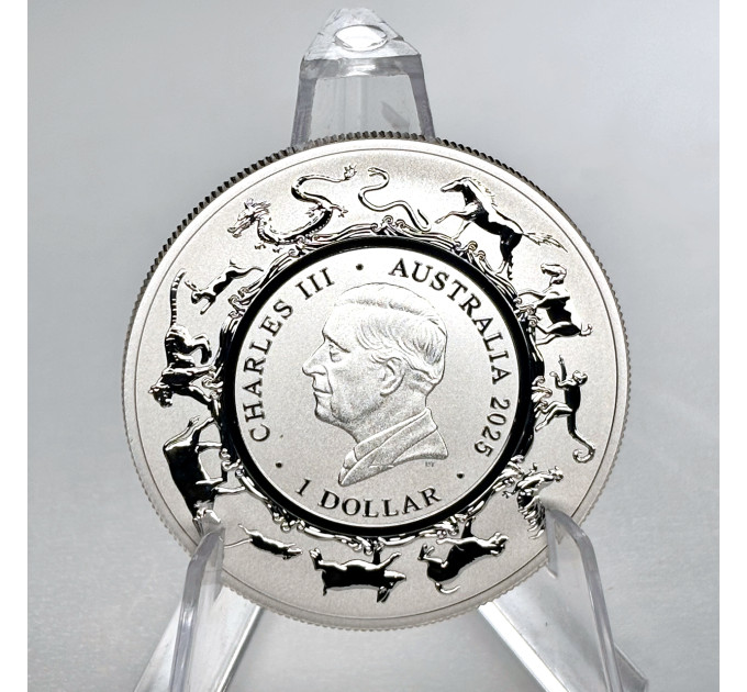 Серебряная монета RAM 2025 Year of the Snake 1 oz – коллекционная