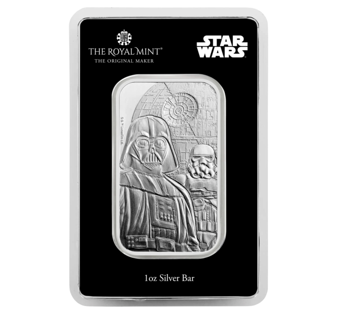 Инвестиционный серебряный слиток Star Wars – Dark Side 1 oz Ag 999