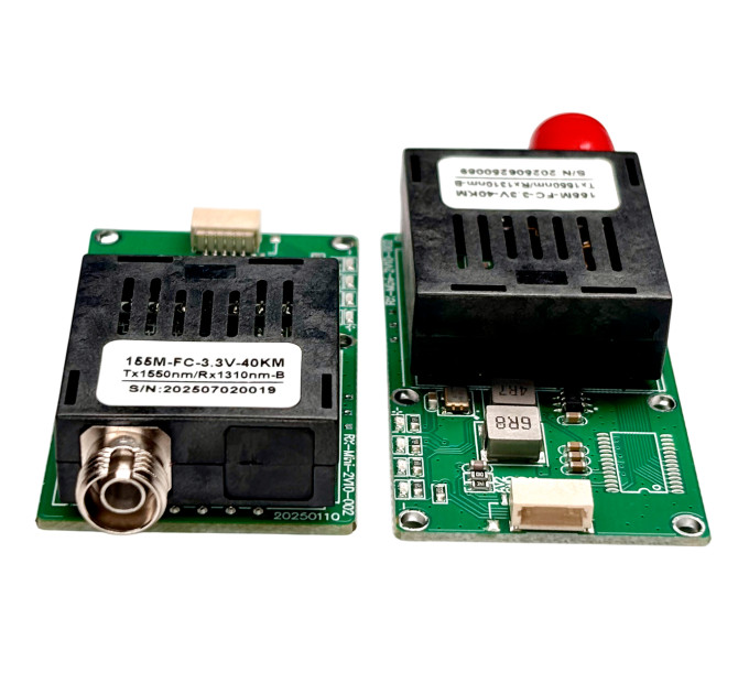 Приёмник FPV RX 155M-FC-3.3V, оптоволоконный модуль 40 км 3.3 V Медиаконвертер