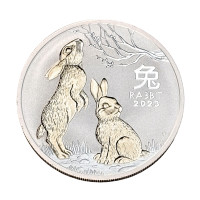 Серебряная монета 1$ Год Кролика 1oz 2023
