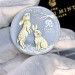 Серебряная монета 1$ Год Кролика 1oz 2023 с позолотой