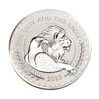 Серебряная монета £2 “Лев и Орёл” 1oz 2025 Великобритания