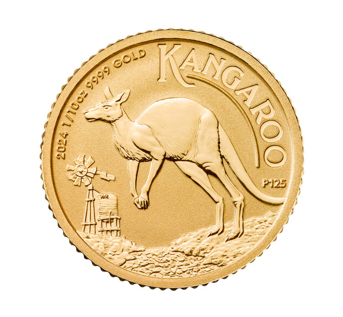 Золотая монета 15 $ «Кенгуру» 1/10 oz 2024 Австралия