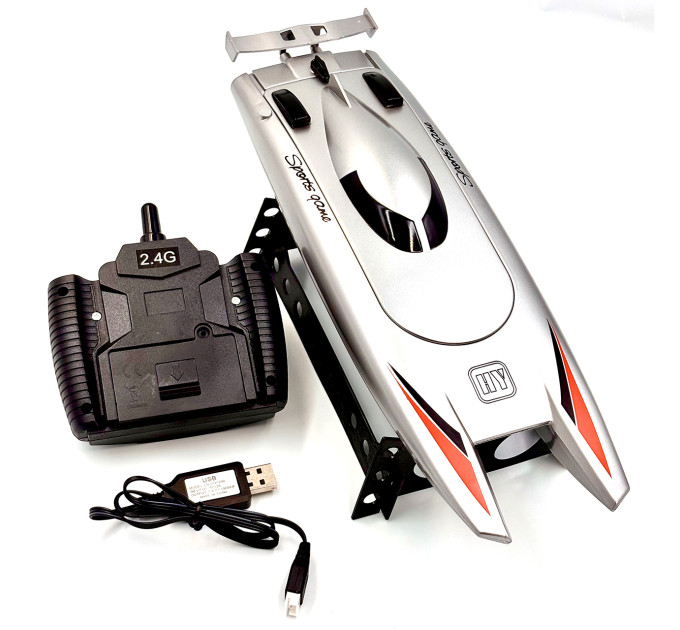 Радиоуправляемый катер Vile Toys 805 Racing Boat, 2.4 ГГц, серый
