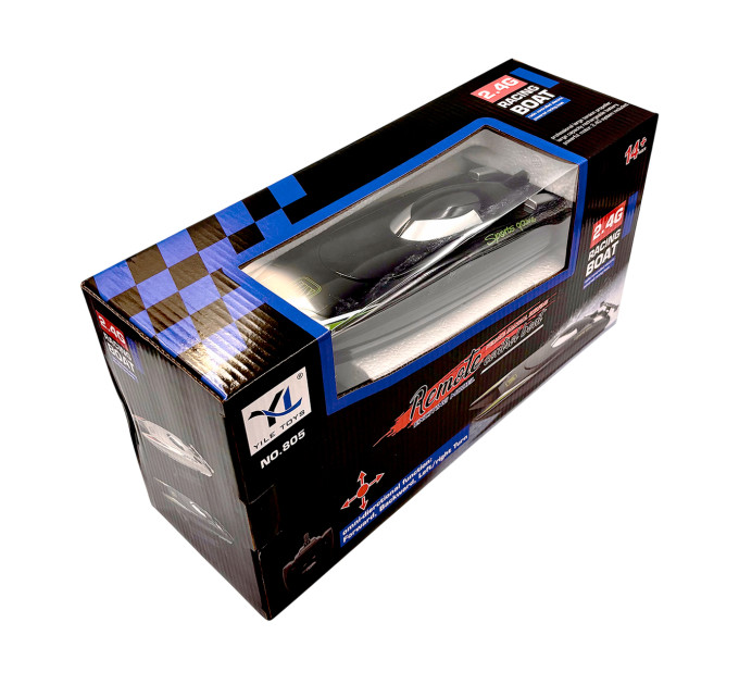 Радиоуправляемый катер Vile Toys 805 Racing Boat, 2.4 ГГц, чёрный