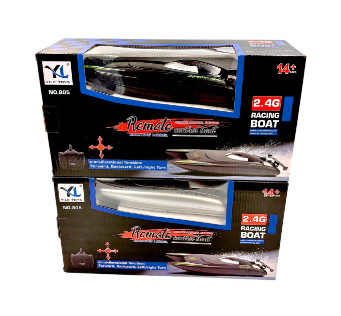 Радиоуправляемый катер Vile Toys 805 Racing Boat, 2.4 ГГц, чёрный