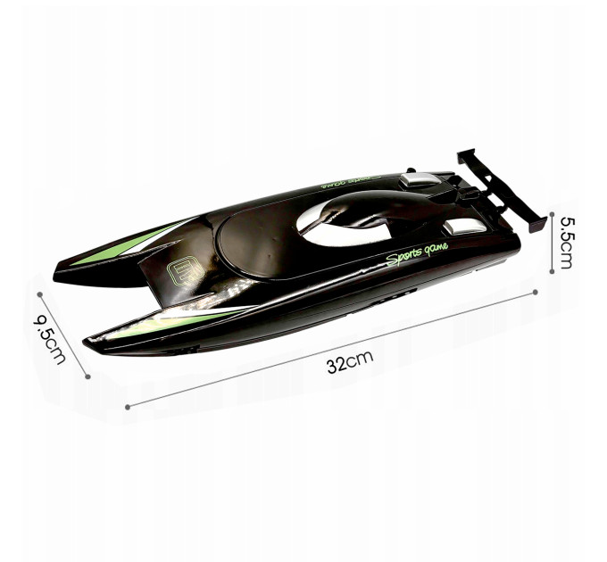 Радиоуправляемый катер Vile Toys 805 Racing Boat, 2.4 ГГц, чёрный