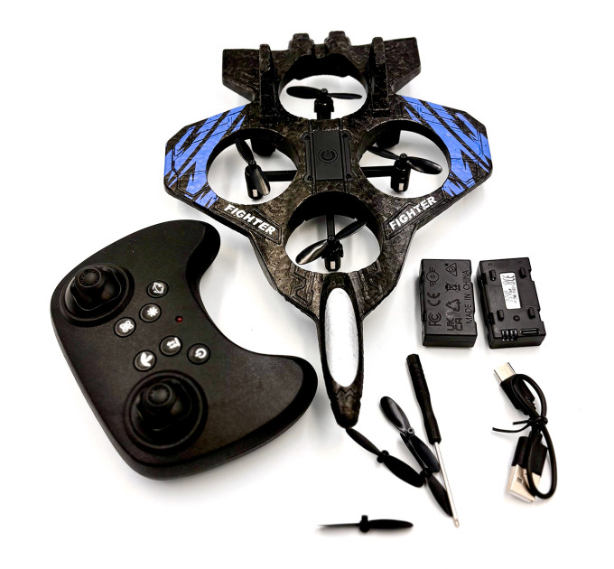 Дрон-истребитель Fighter Plane RC 2.4 ГГц, синий