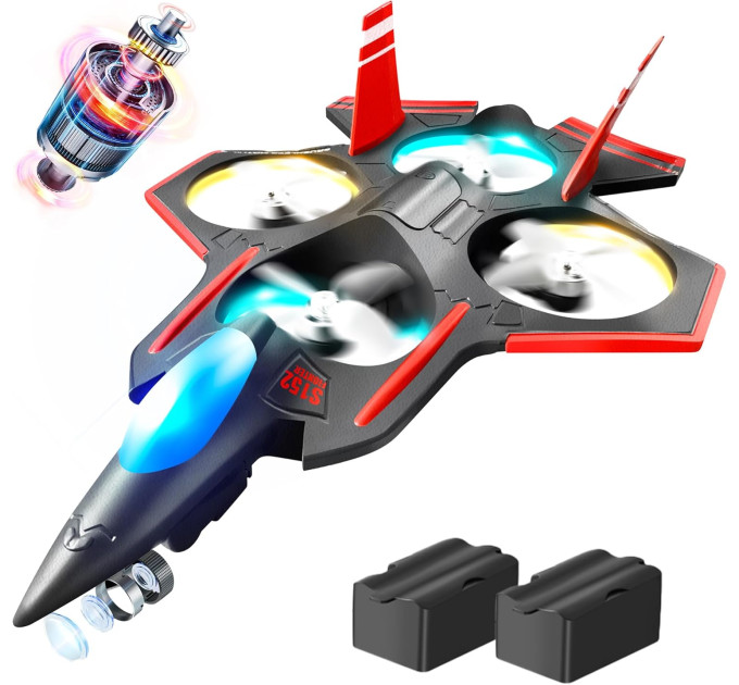 Радіокерований квадрокоптер Fighter Plane RC 2.4 ГГц, червоний