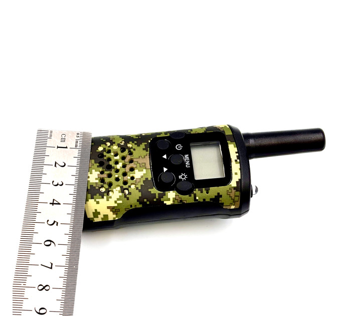 Детские рации Aikmi Kids Walkie Talkie 6 км — набор 2 шт | дальность до 6 км, режим VOX, 22 канала, зелёный камуфляж