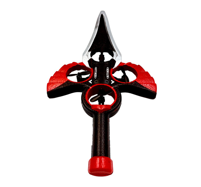 Летающий меч RC Flying Sword 2025 — радиоуправляемый дрон с LED, управлением жестами и пультом, трюки 360°, 3 скорости, красный