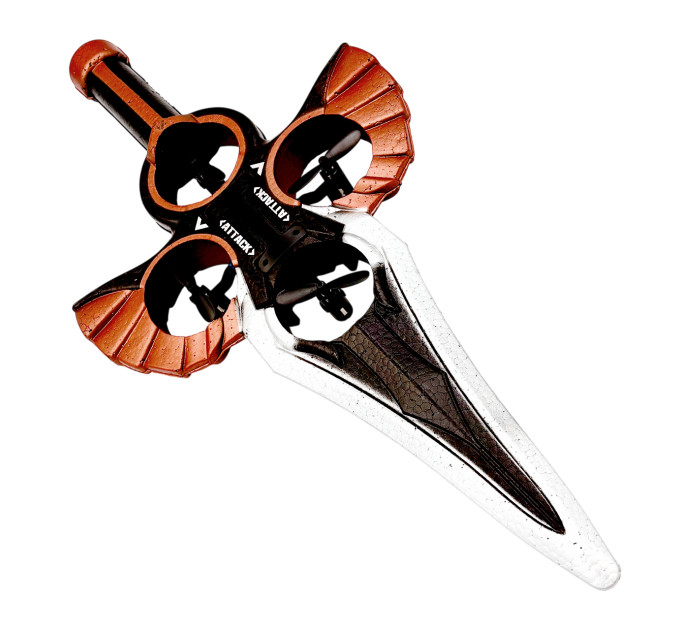 Летающий меч RC Flying Sword 2025 — дистанционный дрон с LED, управлением жестами и пультом, трюки 360°, бронза