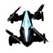 Дрон-машинка JJRC 2-в-1 — мини-квадрокоптер и гоночный автомобиль с LED, 2,4 ГГц, 8 минут игры, синий