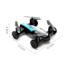 Дрон-машинка JJRC 2-в-1 — мини-квадрокоптер и гоночный автомобиль с LED, 2,4 ГГц, 8 минут игры, синий