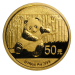 Золотая монета «Китайская Панда» 2014 —  1/10 унции, 999 проба, номинал 50 юаней