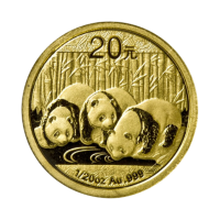 Золотая монета China 2013 Gold Panda 1/20 oz, проба .999 - 20 Yuan