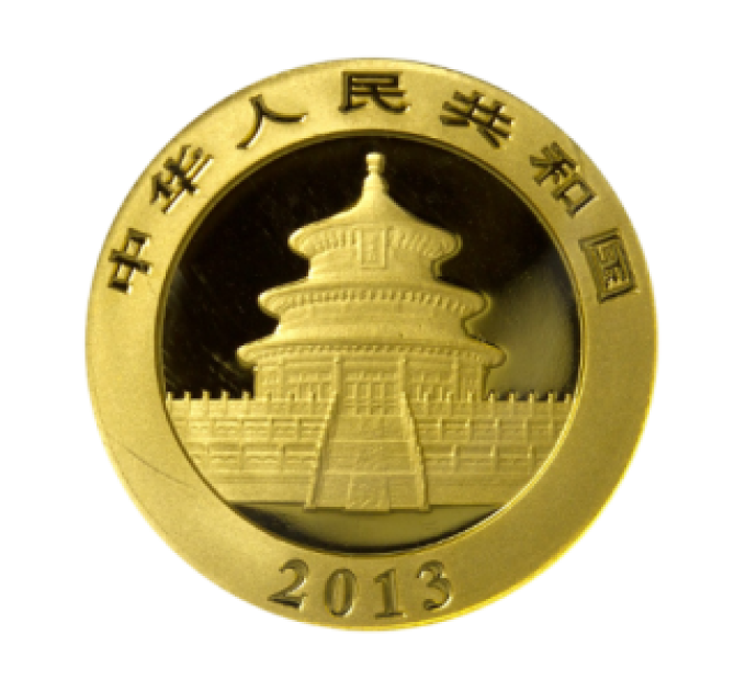 Золотая монета 20 юаней «Chinese Gold Panda» 2011 — инвестиционная и коллекционная монета 1/20 унции