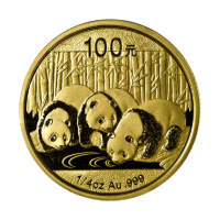 Золотая монета 1/10 унции «Chinese Gold Panda» 2013 — 100 юаней