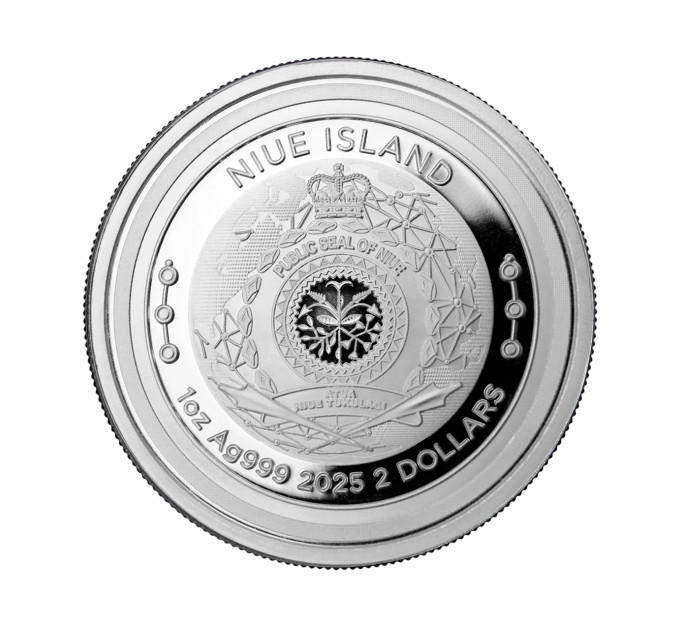 Серебряная монета 2$ Ethereum 1oz 2025 Niue — инвестиционная и коллекционная монета