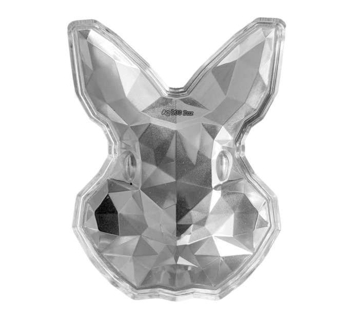 Высокорельефный серебряный слиток 2 oz Rabbit Mask Stacker 2023