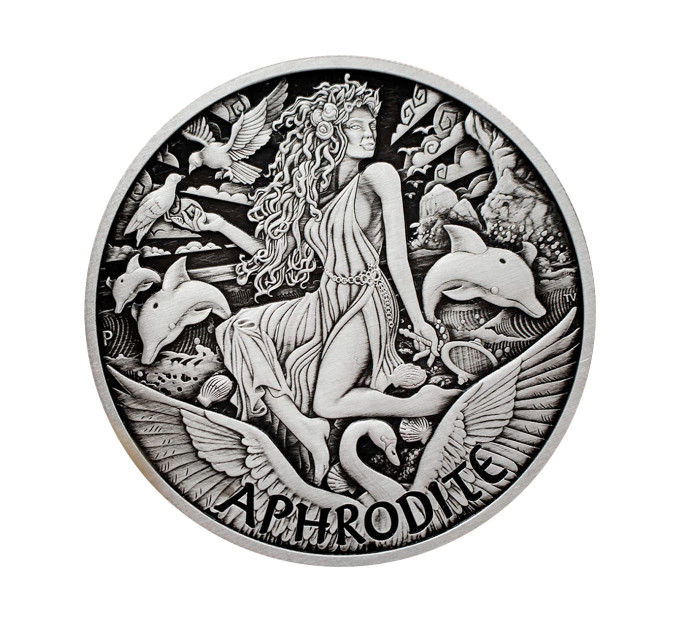 Серебряная монета 1$ Aphrodite 1oz 2022 Тувалу
