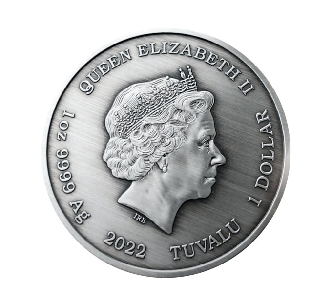 Серебряная монета 1$ Aphrodite 1oz 2022 Тувалу