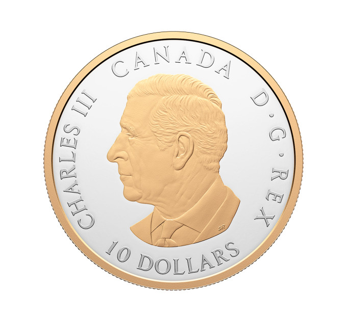 Серебряная монета Canada Tree of Life ½ oz 2025 — серебро .9999 с позолотой, номинал 10$, Royal Canadian Mint