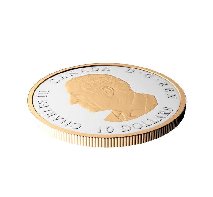 Серебряная монета Canada Tree of Life ½ oz 2025 — серебро .9999 с позолотой, номинал 10$, Royal Canadian Mint