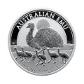 Серебряная монета 1$ «Emu» 2025, 1 унция серебра .9999, Australia Perth Mint, коллекционная, тираж 30 000